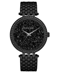 Caravelle Designed by Bulova Women's Black Stainless Steel Bracelet Watch 38mm