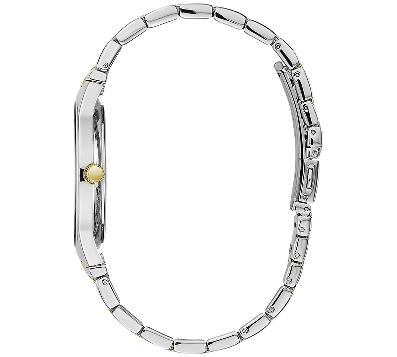 Caravelle Designed by Bulova Men's Diamond-Accent Two-Tone Stainless Steel Bracelet Watch 40mm