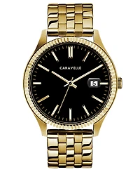 Caravelle Designed by Bulova Men's Gold-Tone Stainless Steel Bracelet Watch 41mm