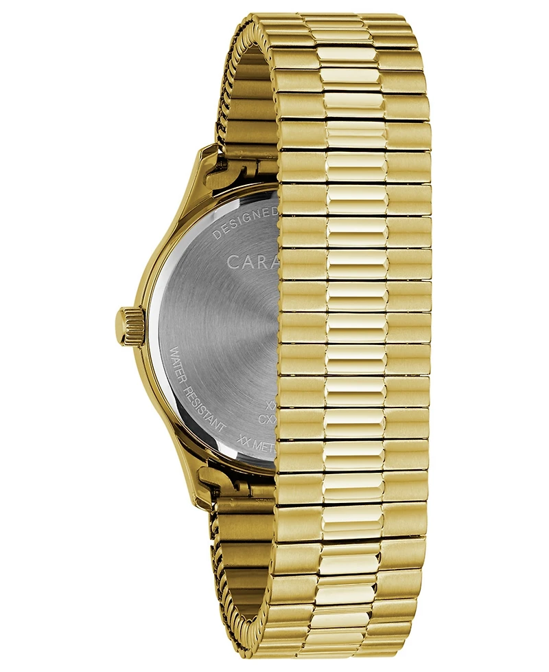 Caravelle Designed by Bulova Men's Gold-Tone Stainless Steel Bracelet Watch 40mm