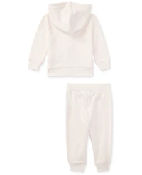 Polo Ralph Lauren Baby Girls Bear Hoodie and Pants Set