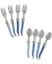 French Home Laguiole Cocktail or Dessert Spoons and Forks, Set of 8