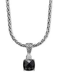 Effy Onyx (5-1/5 ct. t.w.) and Diamond Accent Pendant in Sterling Silver