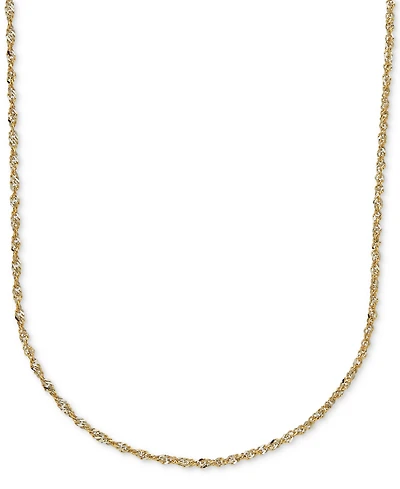 18" Italian Gold Two-Tone Perfectina Chain Necklace (1-1/3mm) in 14k Gold