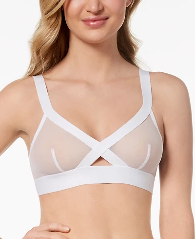 Dkny Women's Sheers Unlined Mesh Bralette Bra DK4084