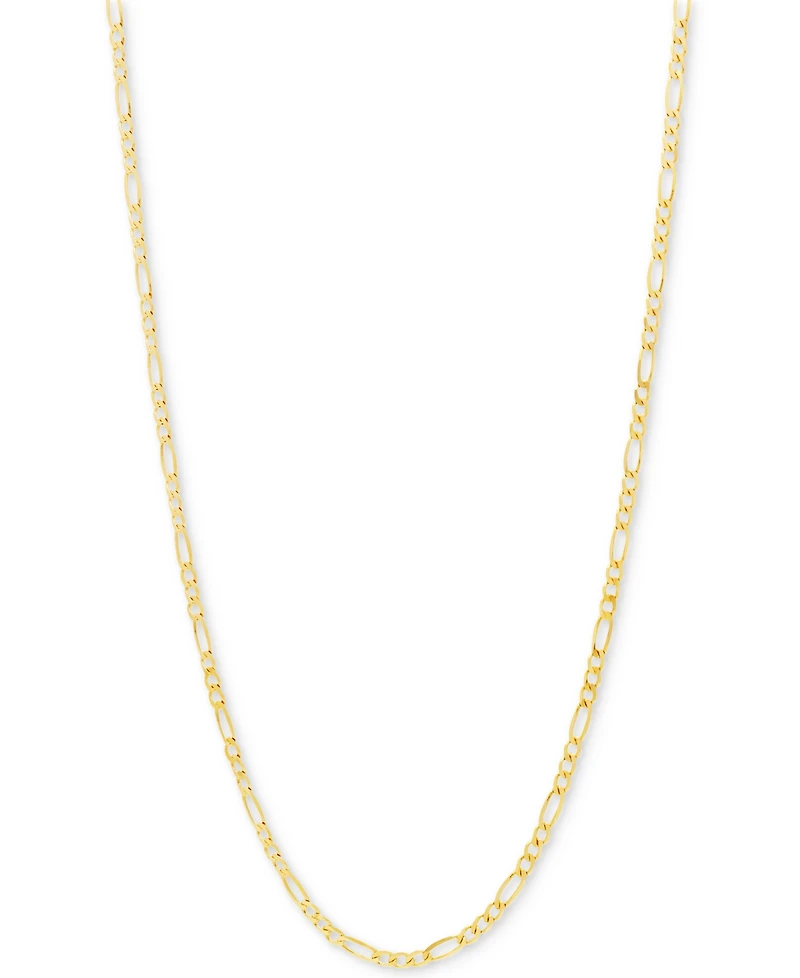 Italian Gold Figaro Link Chain 22" Necklace (2-3/8mm) in 10k Gold