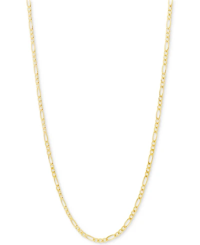 Italian Gold Figaro Link Chain 22" Necklace (2-3/8mm) in 10k Gold