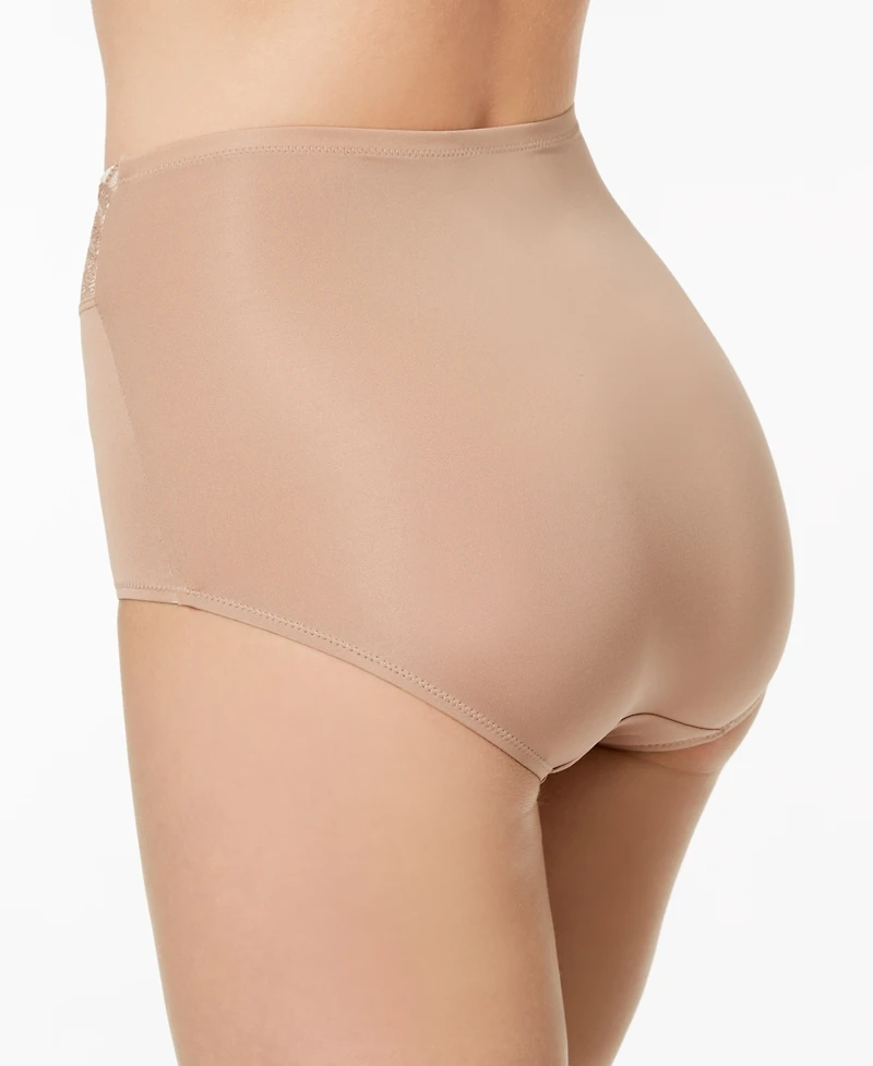Warners No Pinching Problems Dig-Free Comfort Waist with Lace Microfiber Brief RS7401P