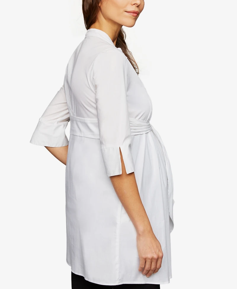 Isabella Oliver Maternity Tie-Front Shirt