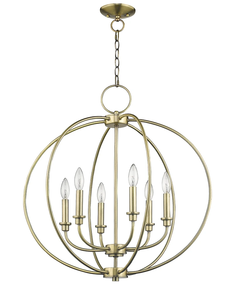 Livex Milania 6- Light Metal Chandelier