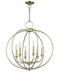 Livex Milania 6- Light Metal Chandelier
