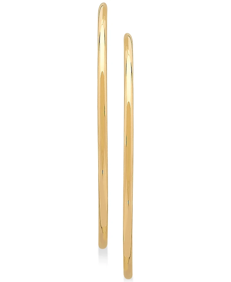 Polished Continuous Hoop Earrings in 14k Gold