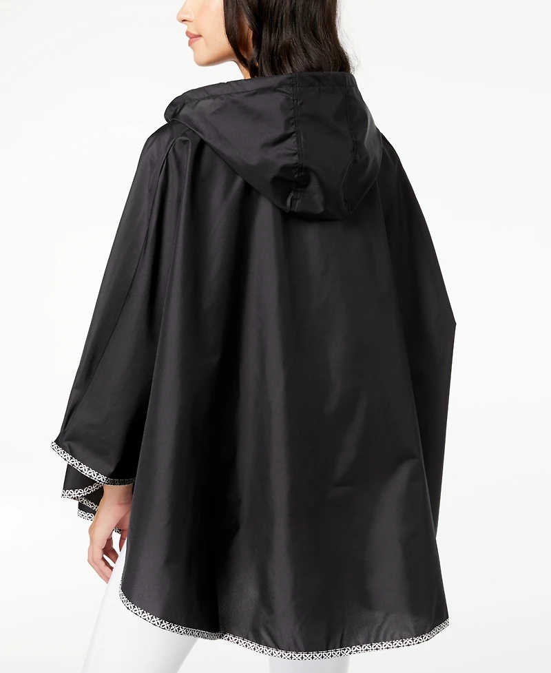 Totes Women's Water-Repellent Pack-able Rain Poncho