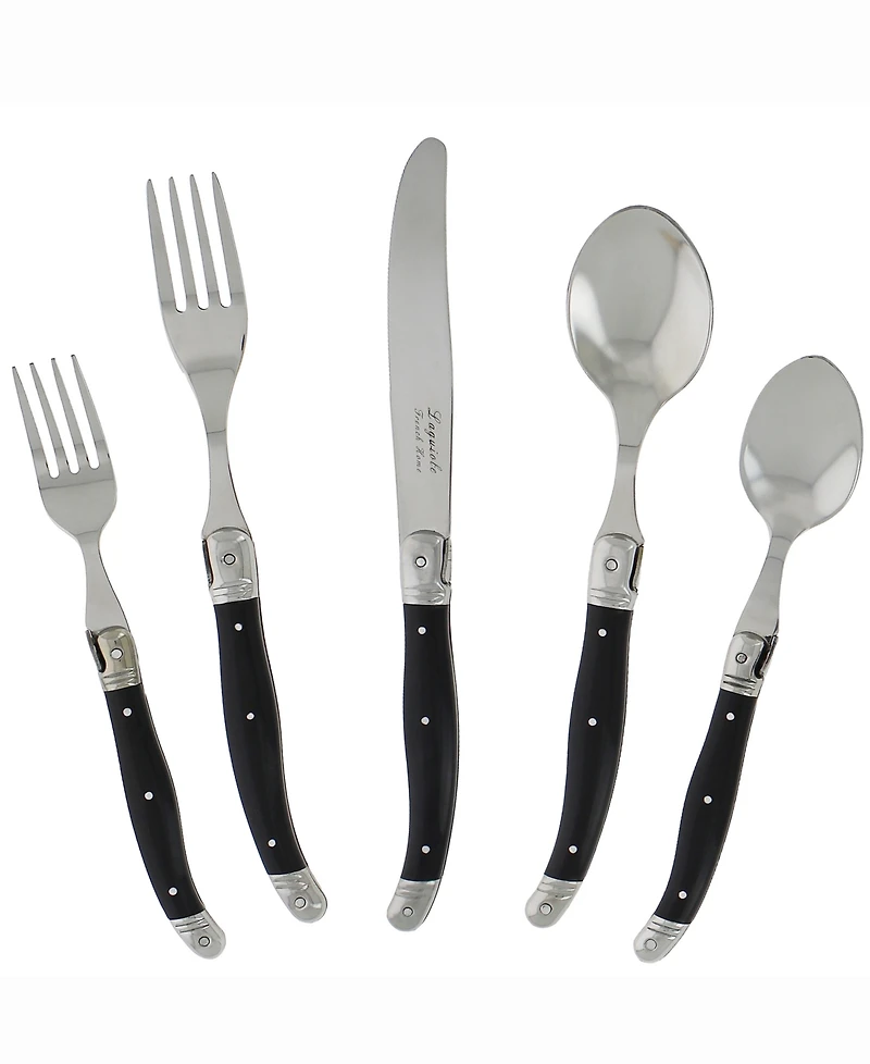 French Home Laguiole 20 Piece Stainless Steel Flatware Set
