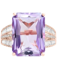 Effy Pink Amethyst (15-1/2 ct. t.w.) & Diamond (3/8 ct. t.w.) Ring in 14k Gold (Also available in Green Quartz, Citrine, Swiss Blue Topaz and London B