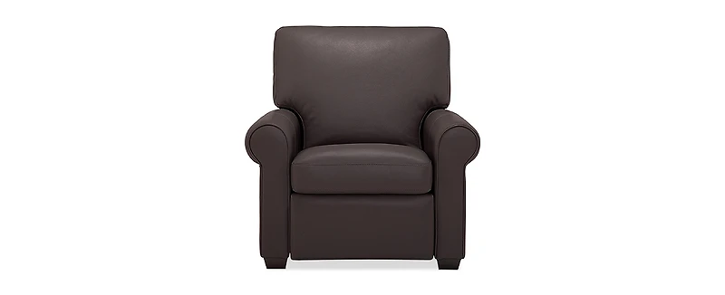 Orid 36" Leather Roll Arm Pushback Recliner, Created for Macy's