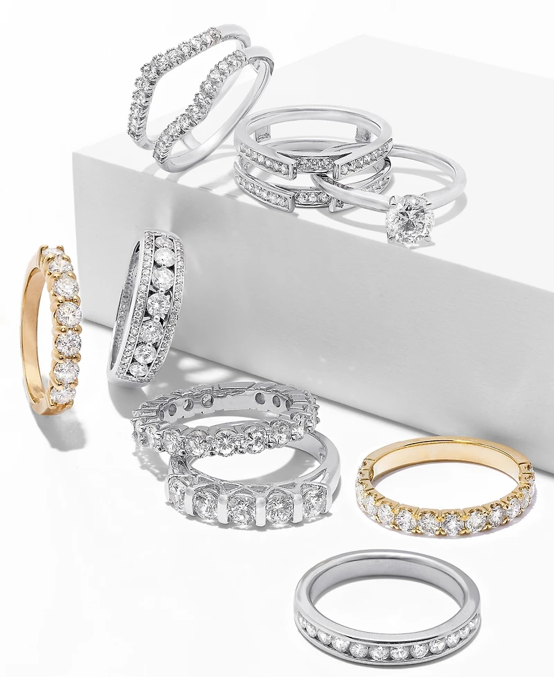 Diamond Channel-Set Solitaire Enhancer Ring Guard (1/2 ct. t.w.) in 14k White Gold