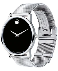 Movado Unisex Swiss Museum Classic Stainless Steel Mesh Bracelet Watch 40mm