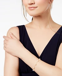 Effy Cultured Freshwater Pearl Station Bracelet (5-1/2-6mm) 14k Gold (Also available White and Rose Gold)