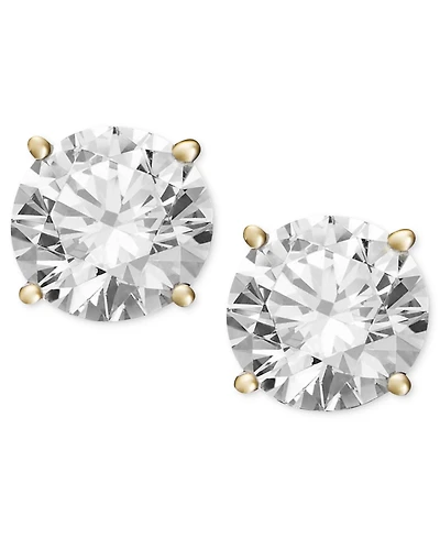 Diamond Four Prong Screw Back Stud Earrings (2 ct. t.w.) in 14k Gold