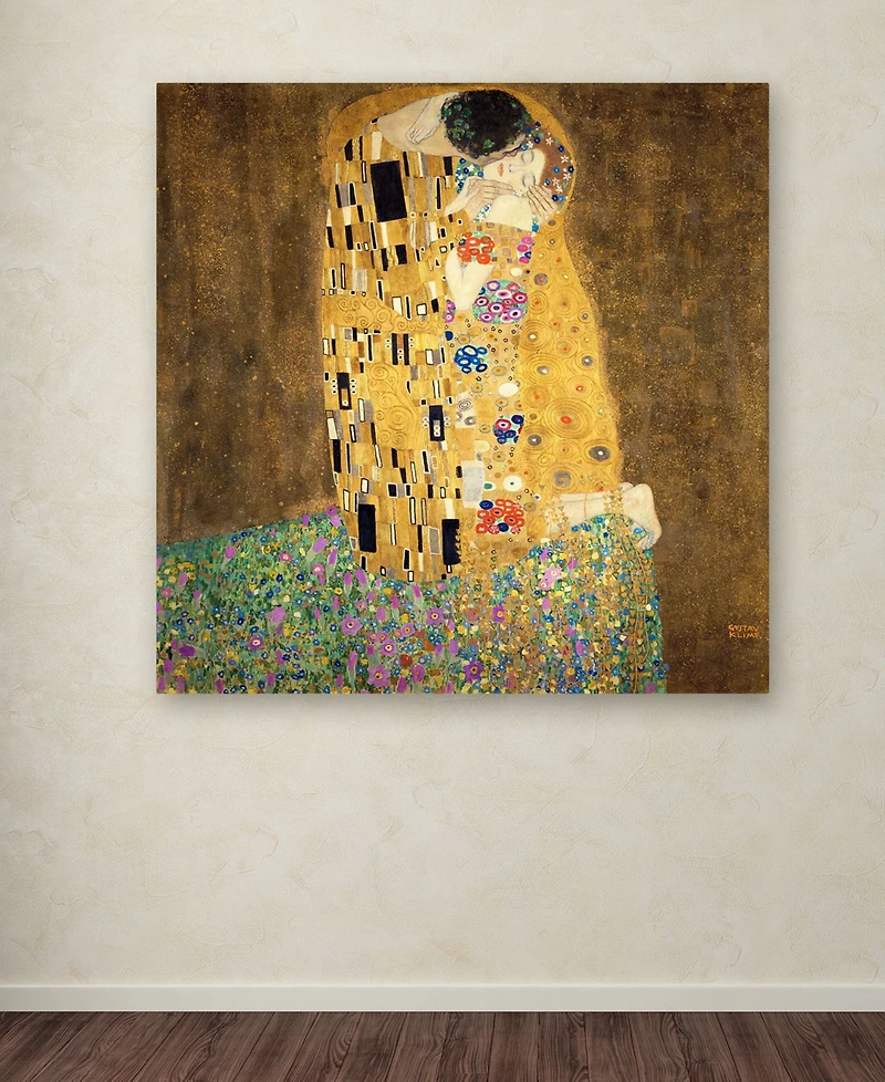 Gustav Klimt 'The Kiss 1907-8' Canvas Art