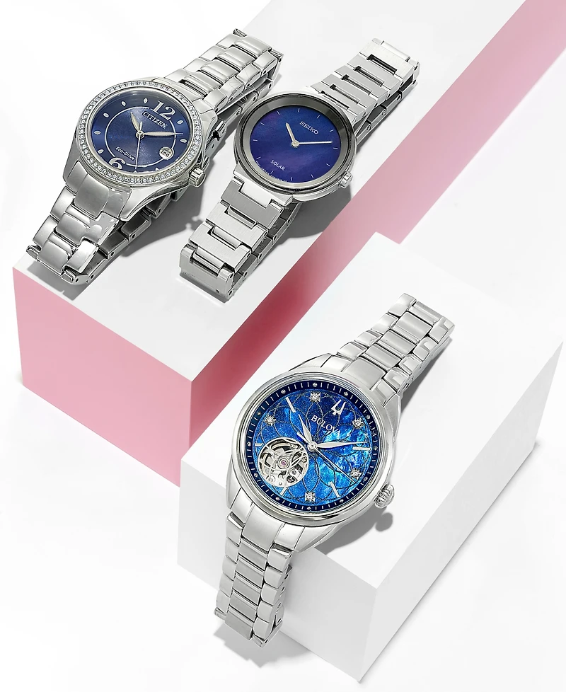 Citizen Women's Eco-Drive Crystal-Accented Stainless Steel Bracelet Watch 29mm FE1140-86L