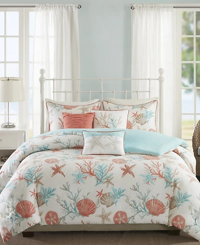 Madison Park Pebble Beach 6-Pc. Duvet Cover Set, Full/Queen