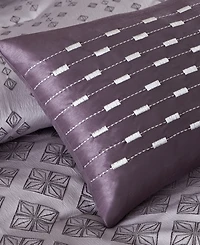 Madison Park Biloxi Geometric Jacquard 6-Pc. Duvet Cover Set, King/California King