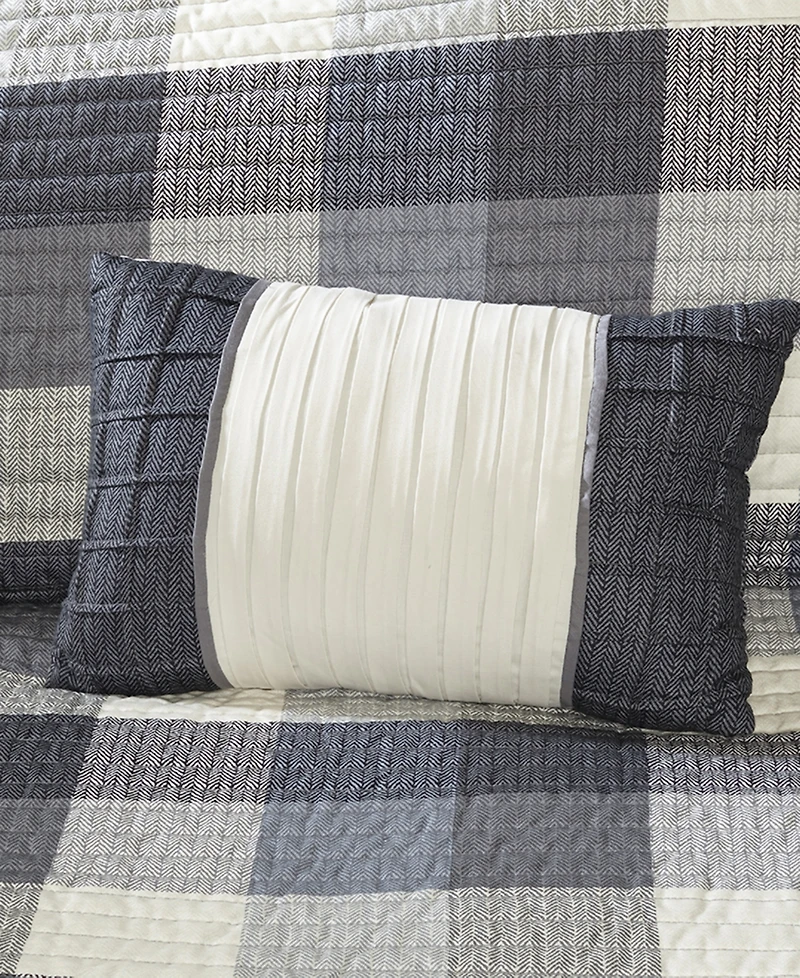 Madison Park Ridge Herringbone 6-Pc. Quilt Set, Full/Queen