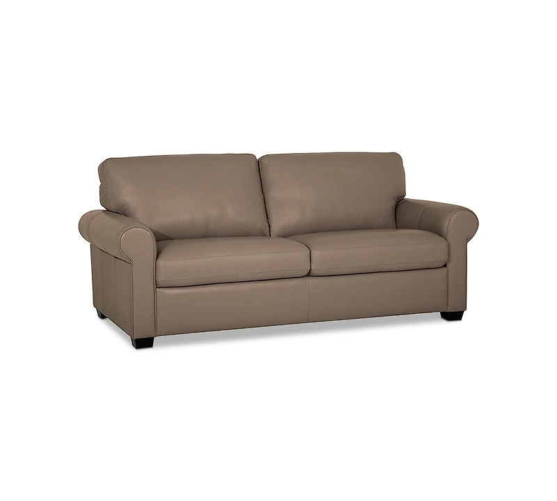Orid 77" Leather Roll Arm Apartment Sofa, Created for Macy's