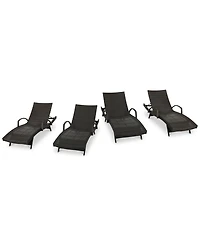 Hayden Outdoor Chaise Lounge (Set Of 4)