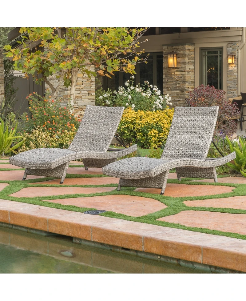 Trevor Outdoor Chaise Lounge (Set Of