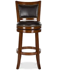 Idaline Walnut Swivel Bar Stool