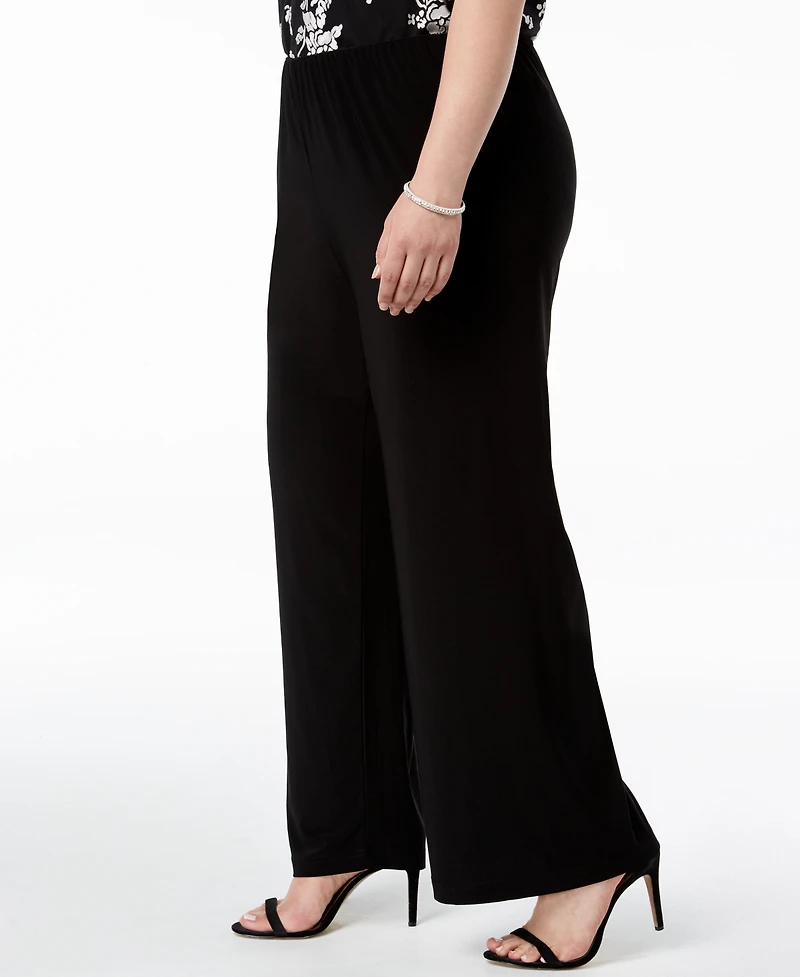 Alex Evenings Plus Wide-Leg Pants