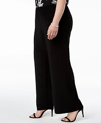 Alex Evenings Plus Wide-Leg Pants