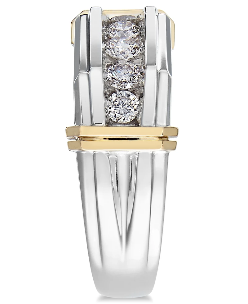 Men's Diamond Ring (1/2 ct. t.w.) in 10k Gold and White Gold
