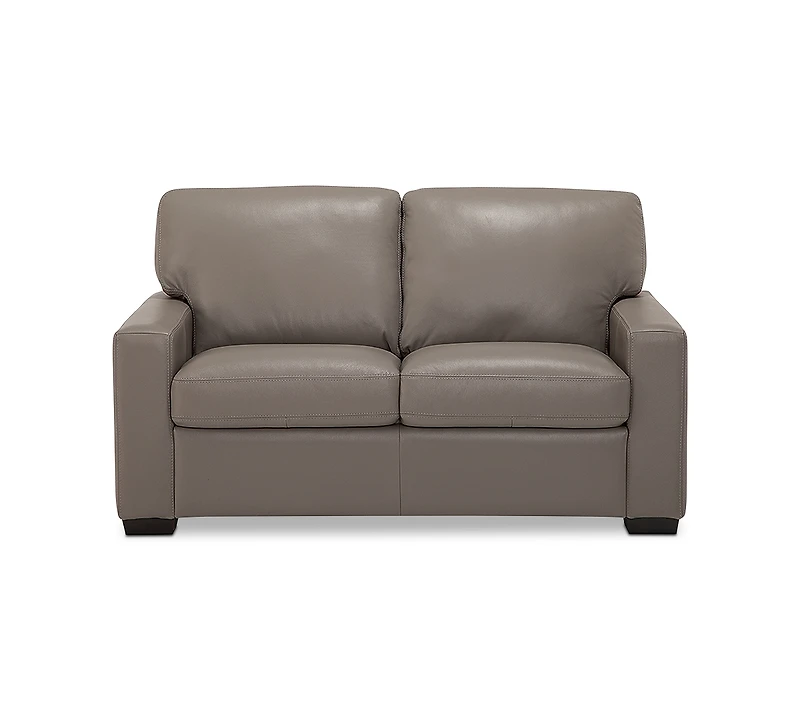 Ennia 59" Leather Loveseat, Created for Macy's