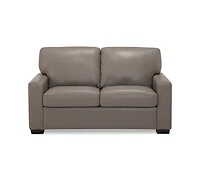 Ennia 59" Leather Loveseat, Created for Macy's
