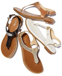 Michael Michael Kors Women's Mk Plate Flat Thong Sandals