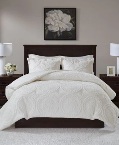 Madison Park Arya Embroidered Medallion Faux Fur Comforter Sets