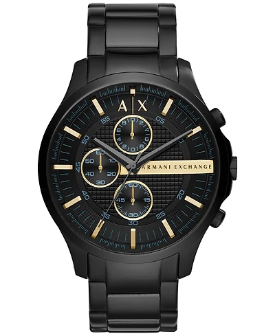 A|X Armani Exchange Men's Chronograph Black Stainless Steel Bracelet Watch 46mm