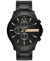 A|X Armani Exchange Men's Chronograph Black Stainless Steel Bracelet Watch 46mm