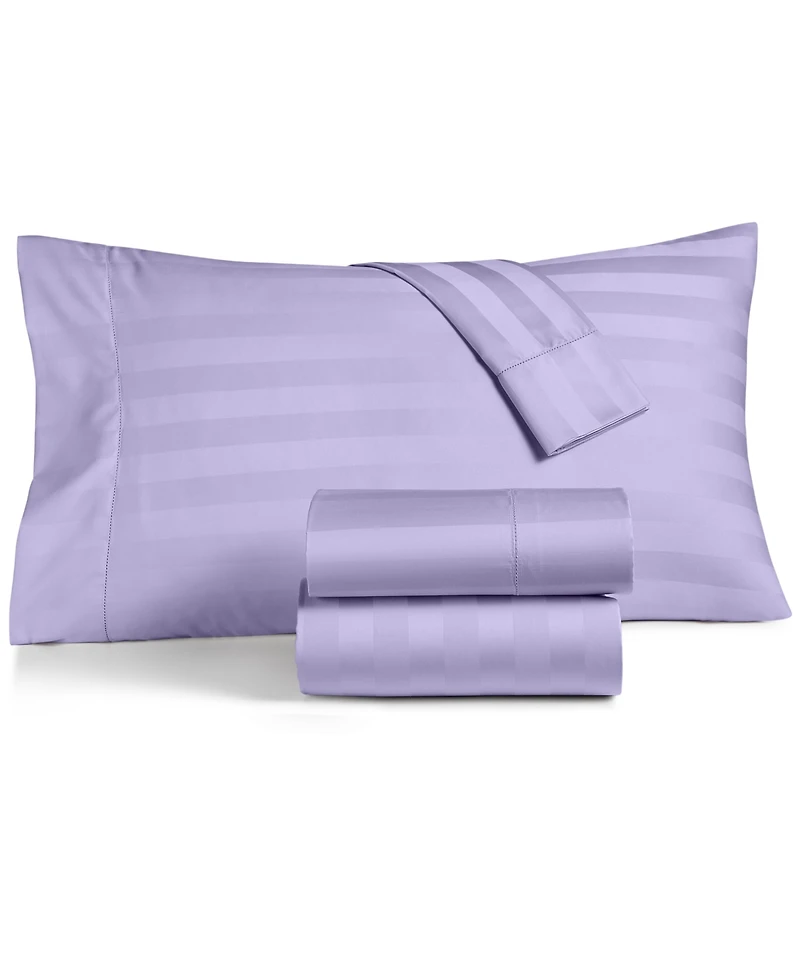 Charter Club 1.5" Stripe 550 Thread Count 100% Cotton Pillowcase Pair, King, Exclusively at Macy's