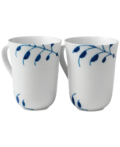 Royal Copenhagen Blue Fluted Mega Mugs, Set of 2