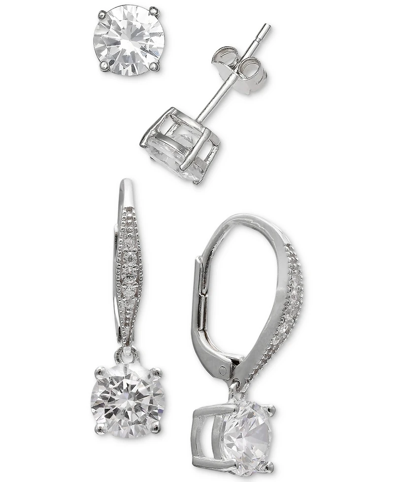Giani Bernini 2-Pc. Cubic Zirconia Earring Set in Sterling Silver, Created for Macy's