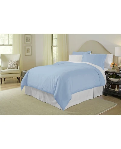 Pointehaven Solid 400 Thread Count Cotton Sateen Duvet Cover Sets, King/California King