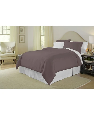 Pointehaven Solid 400 Thread Count Cotton Sateen Duvet Cover Sets