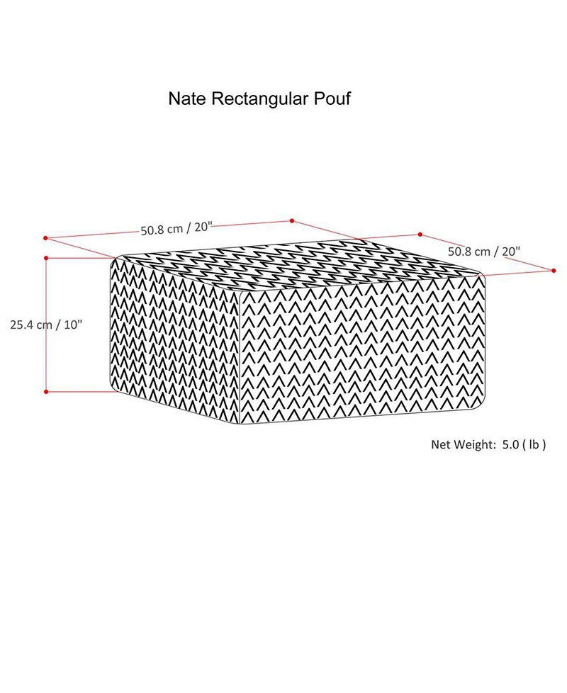 Valmon Square Pouf