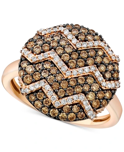 Le Vian Chocolatier Diamond Zigzag Ring (9/10 ct. t.w.) in 14k Rose Gold
