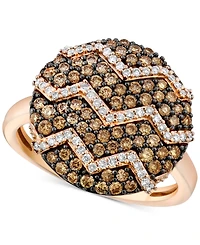 Le Vian Chocolatier Diamond Zigzag Ring (9/10 ct. t.w.) in 14k Rose Gold